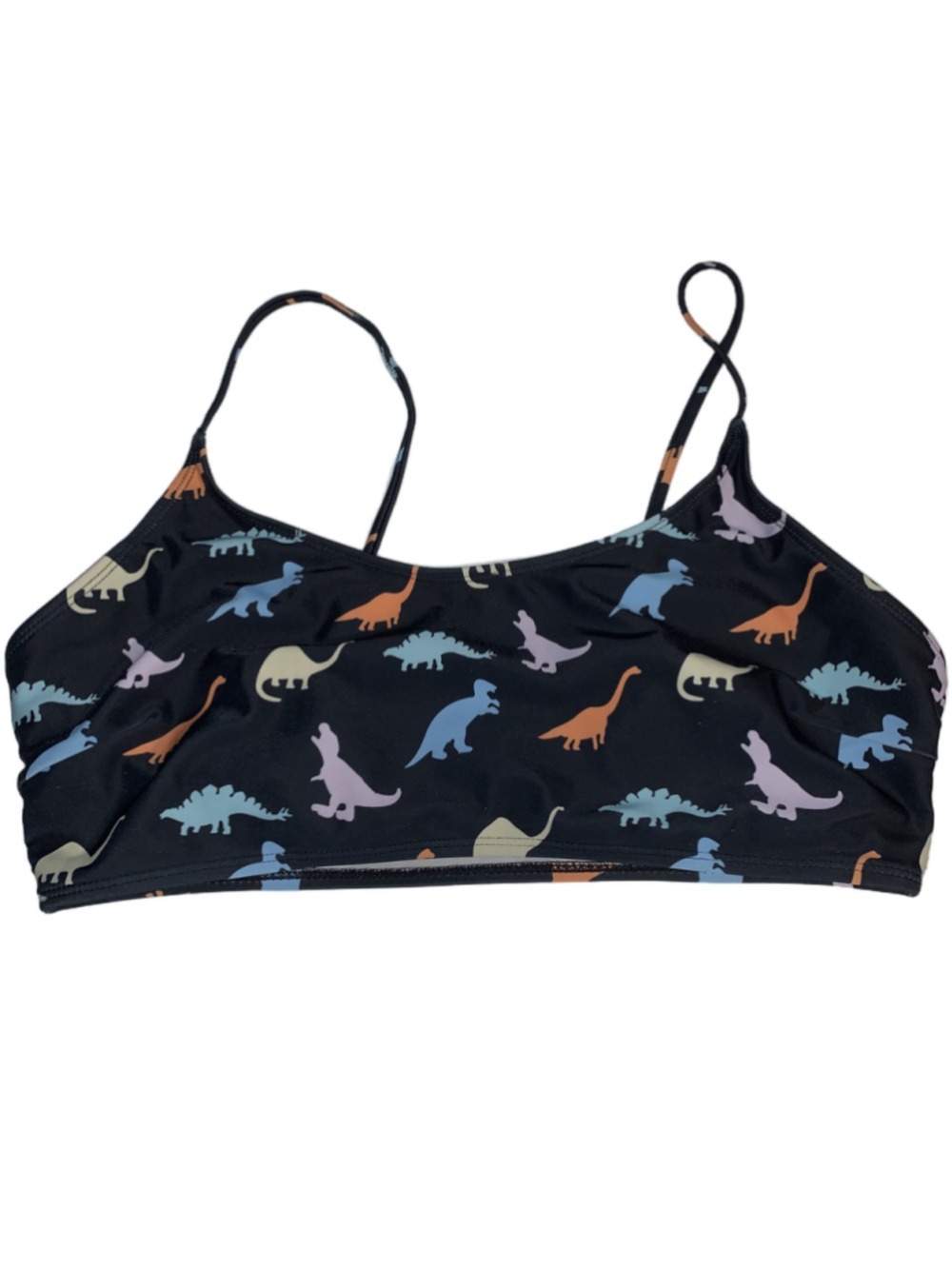 Women's Unbranded Dinosaur Print Bikini Top Black Size L